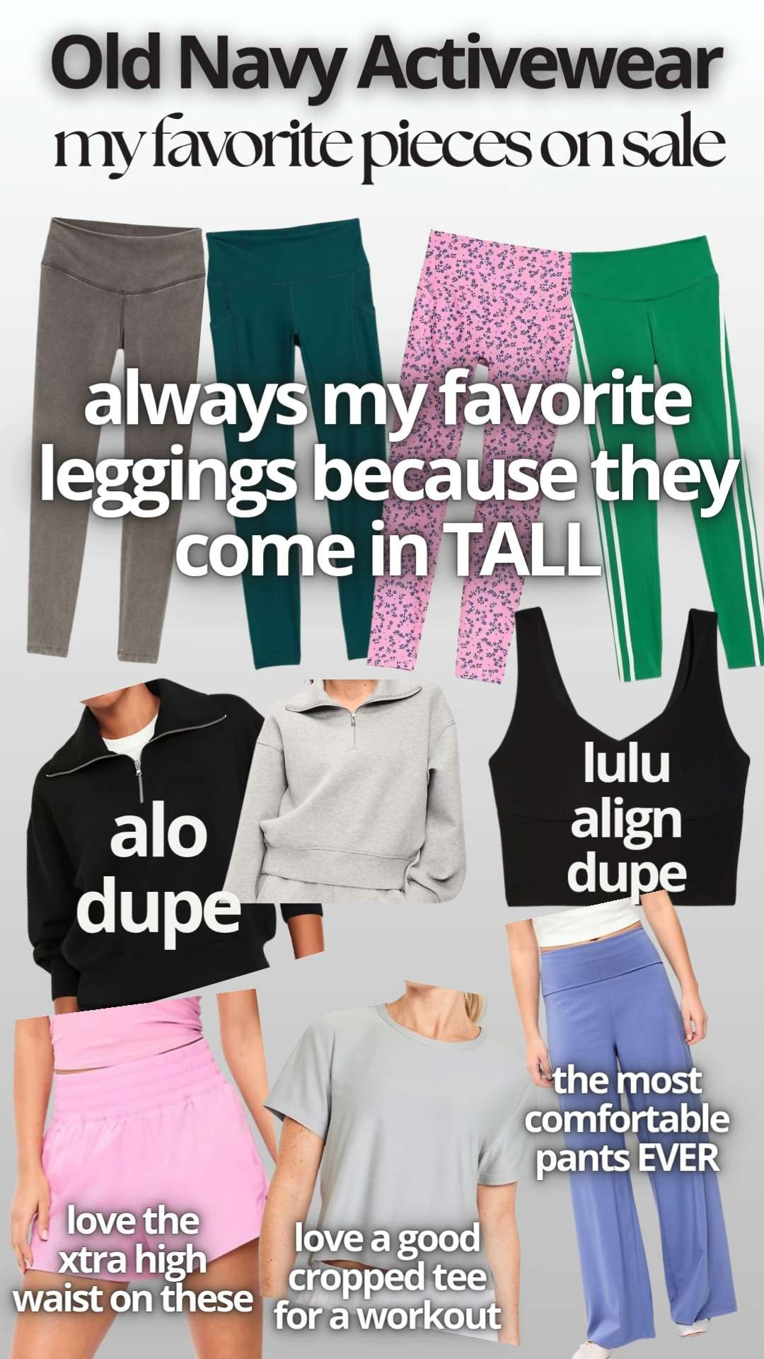 Old Navy Activewear is 50% off today and then another 20% if you use an OLD NAVY credit card.  
I saved my go to's when it comes to OLD NAVY and why I like them!  

shout out to all my TALL ladies too - because all the pants come in TALL!! 

But I never pay full price!  

 #LTKActive #LTKOver40 #LTKTall