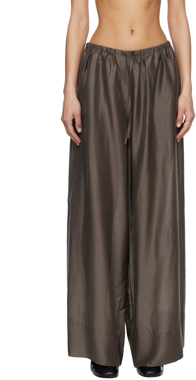Brown Vento Wide Leg Trousers | SSENSE