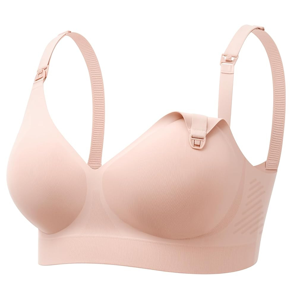 Momcozy CoolFit Nursing Bras for Breastfeeding, Ultra Stretch Seamless Jelly Strip Maternity Bra,... | Amazon (US)