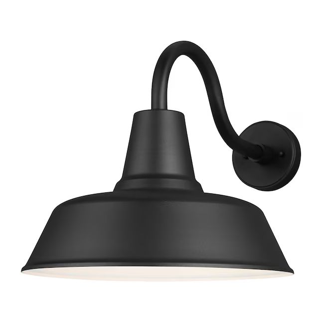 Sea Gull Lighting Barn Light 1-Light 15-in H Black Dark Sky Outdoor Wall Light Lowes.com | Lowe's