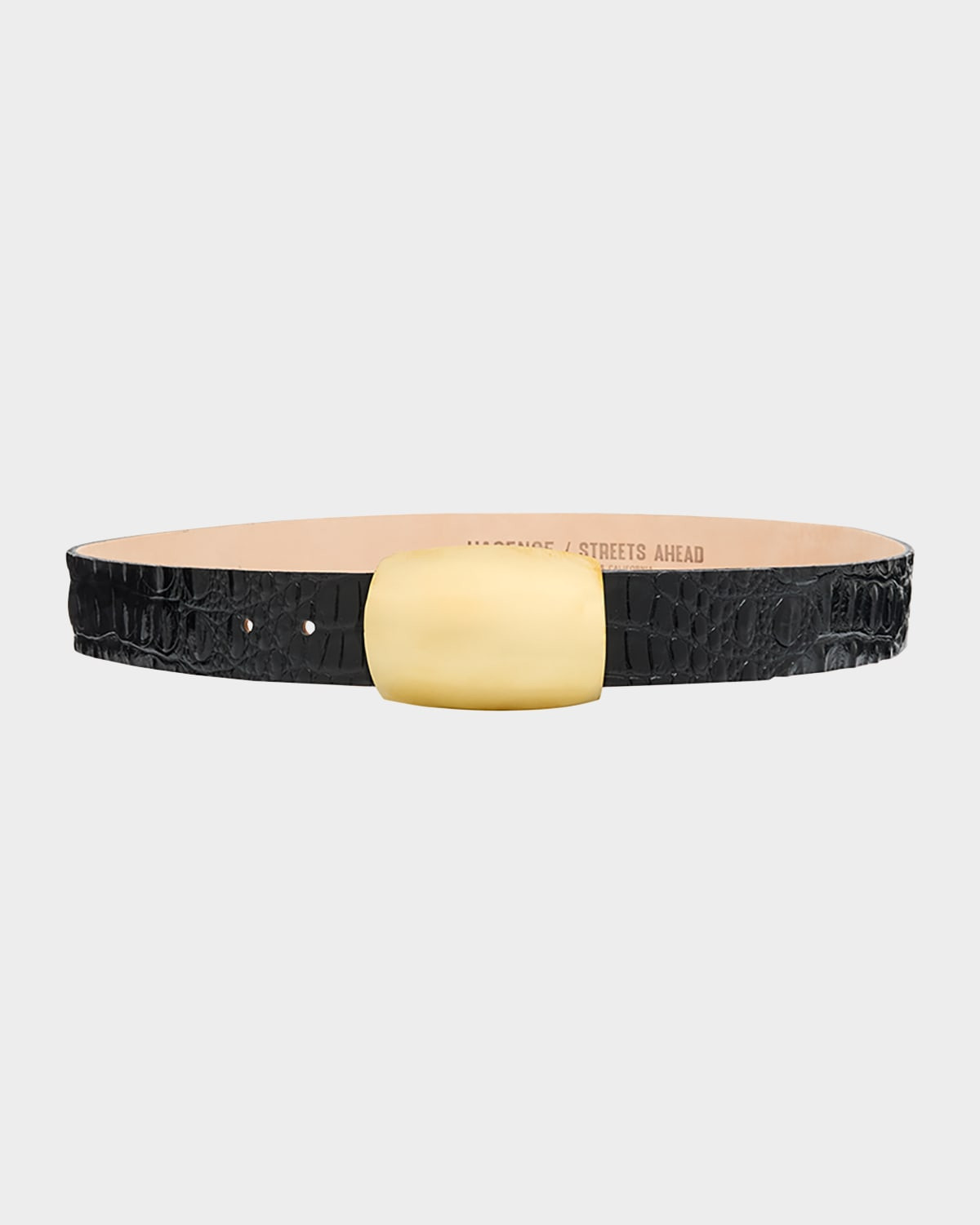 Milou Croc-Embossed Leather Belt | Neiman Marcus