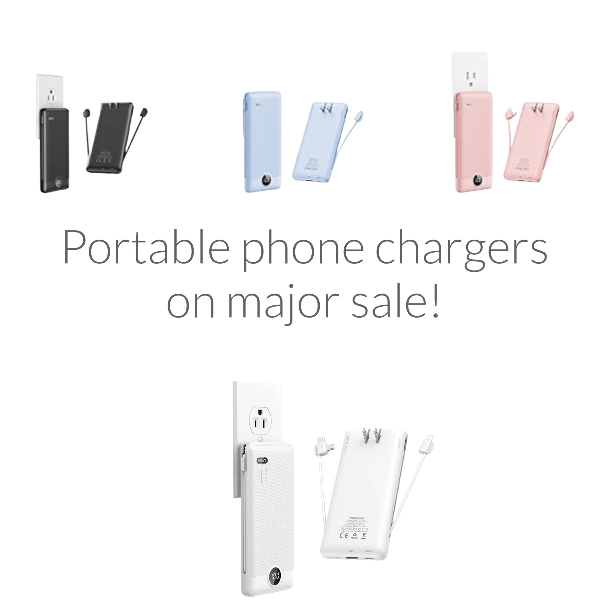 Portable phone chargers on sale! Clip the coupon too! 

#LTKGiftGuide #LTKFind #LTKSale