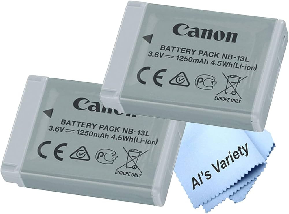 2-Pack Canon NB-13L Lithium-Ion Battery Pack for Canon Powershot G1 X Mark II, SX740, G7 X, G7 X ... | Amazon (US)