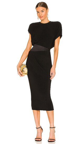 Bond Midi Dress in Black | Revolve Clothing (Global)