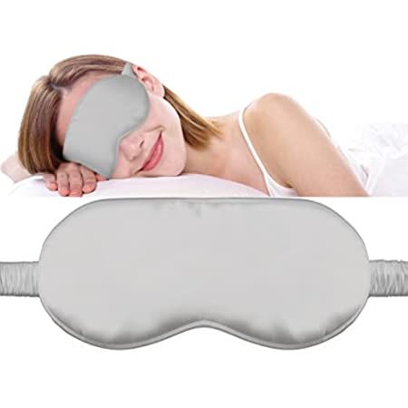 COSYSILK Sleep Eye Mask for Men Women Block Lights,Pure Mulberry 22 Momme Silk Blindfold,Pressure Fr | Amazon (US)