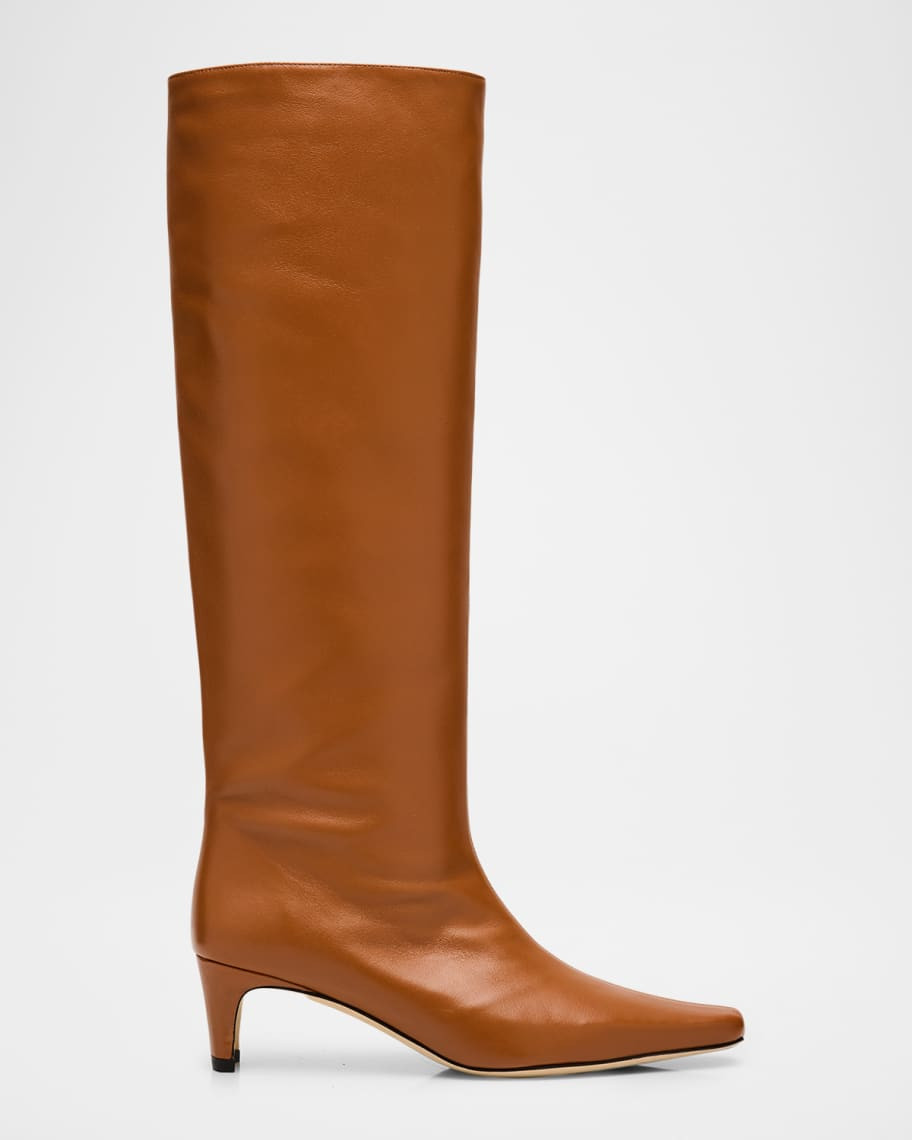 STAUD Wally Leather Knee-High Boots | Neiman Marcus