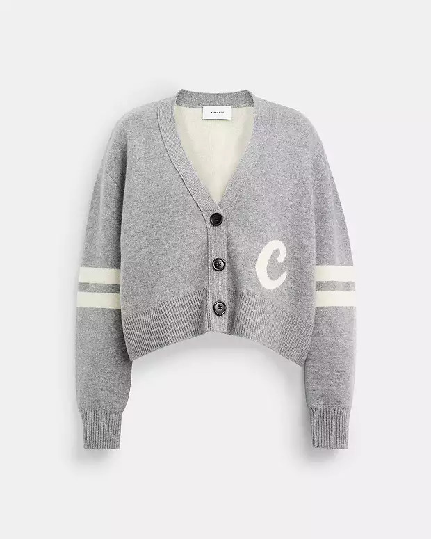 Signature Script Cropped Cardigan | Coach (CA)