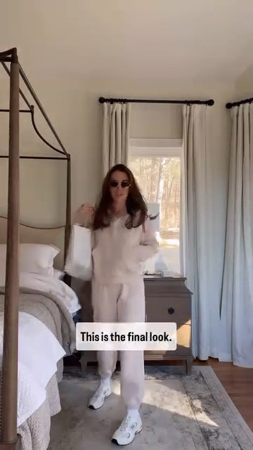 7 days, 7 looks: outfits for the millennial mom. Wearing S in this sweatshirt set, it runs true to size (size up for length in the pants). Sneakers run true to size  

#LTKmorningroutine #LTKOver40 #LTKmomlife