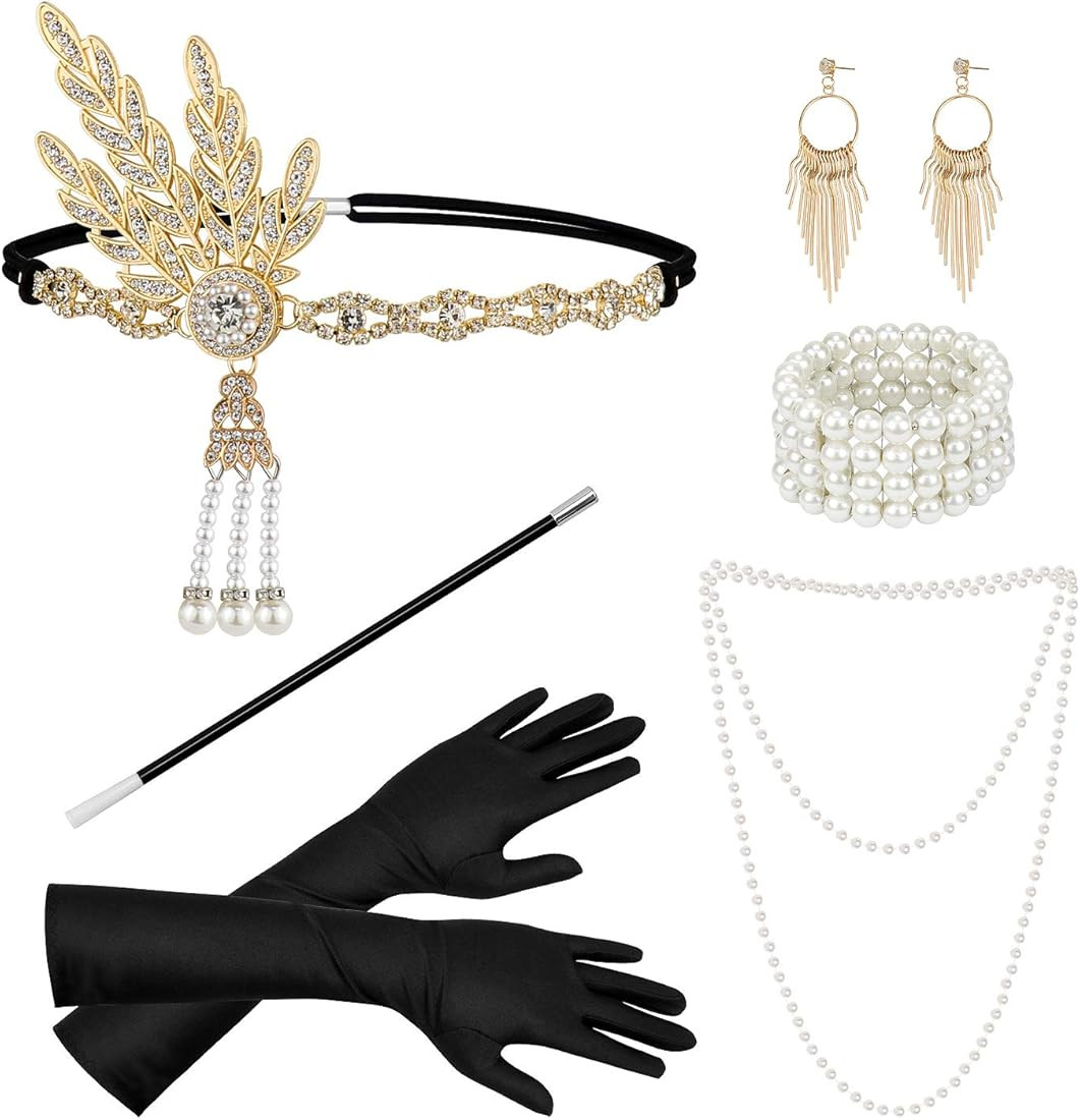 Dreamtop 1920s Great Gatsby Accessories Flapper Accessories 1920s Accessories for Women 1920s Fea... | Amazon (US)