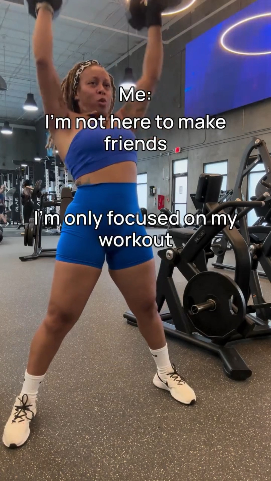 When I first started going to the gym I looked at it like a job you hate:
Imma get in here, do what I gotta do & go home! 🫤

It took some time for me to find me people & open up, but NOW! The gym is my playground where I get to have fun with my friends! 💚👯‍♀️

There’s so many more that I’ve never caught their shenanigans on camera! But know we’re in there everyday having a ball! 🙌🏽🤸🏽‍♀️😁