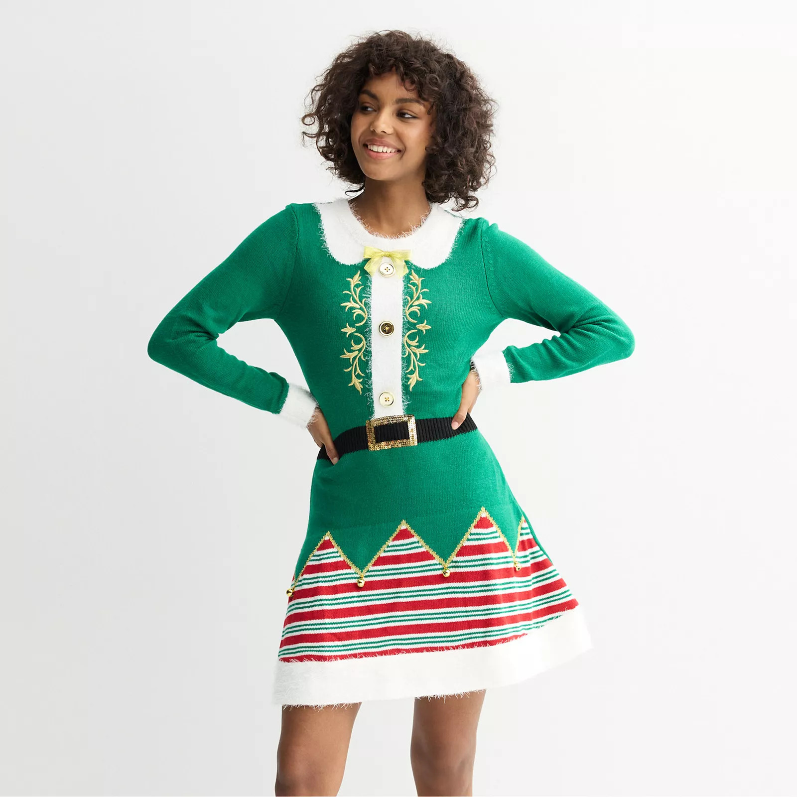 Women's Born Famous Long Sleeve Holiday Sweater Dress | Kohl's