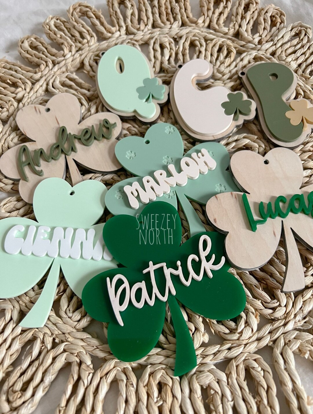 St Patricks Day Basket Tag Basket Tag Clover Tag Kids Name Tag Acrylic Name Tag - Etsy | Etsy (US)