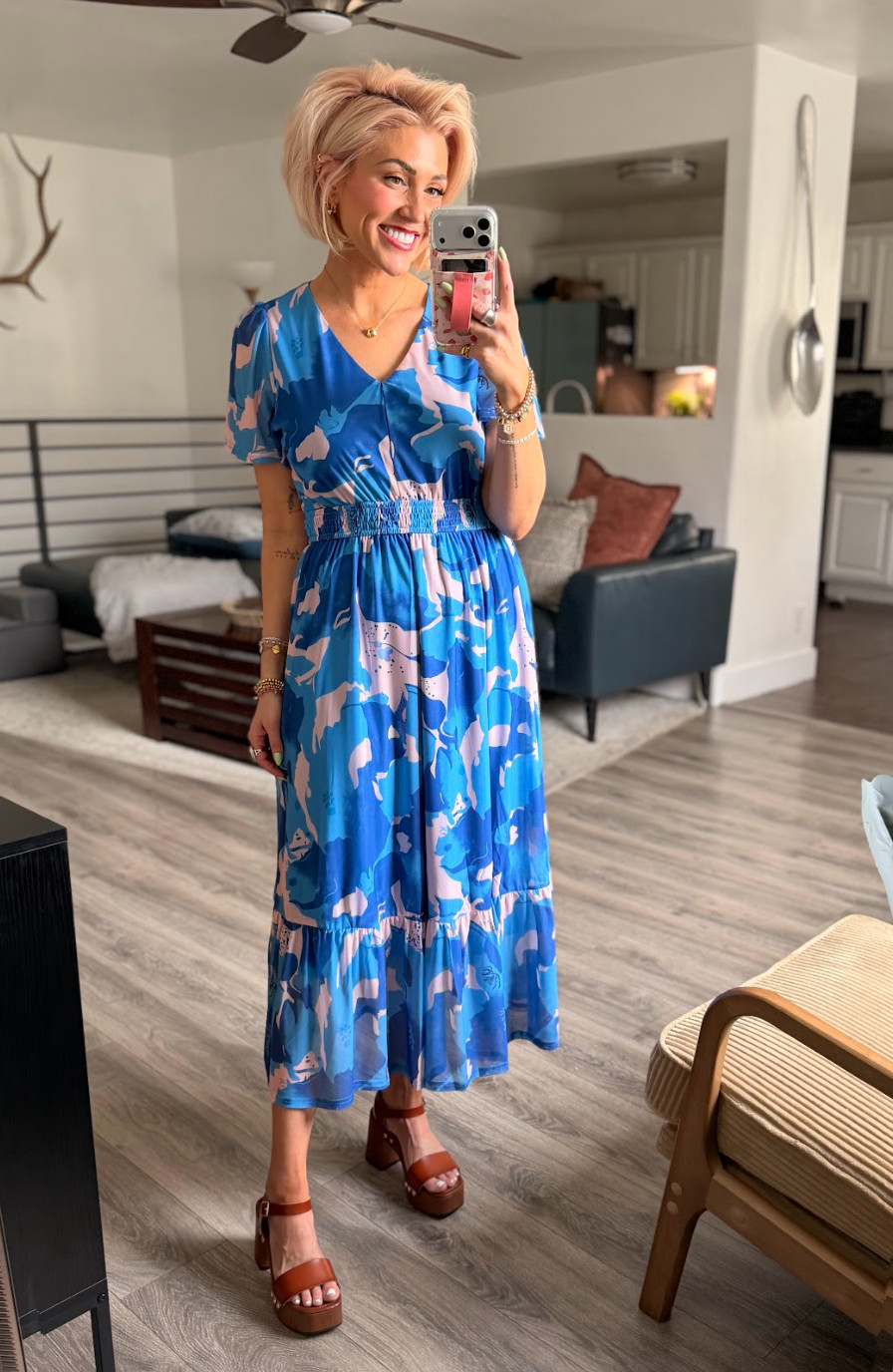 Loving this flowy dress for summer!  Dress: Medium // Sandals: TTS 

 #LTKootd #LTKOver40 #LTKSaleAlert