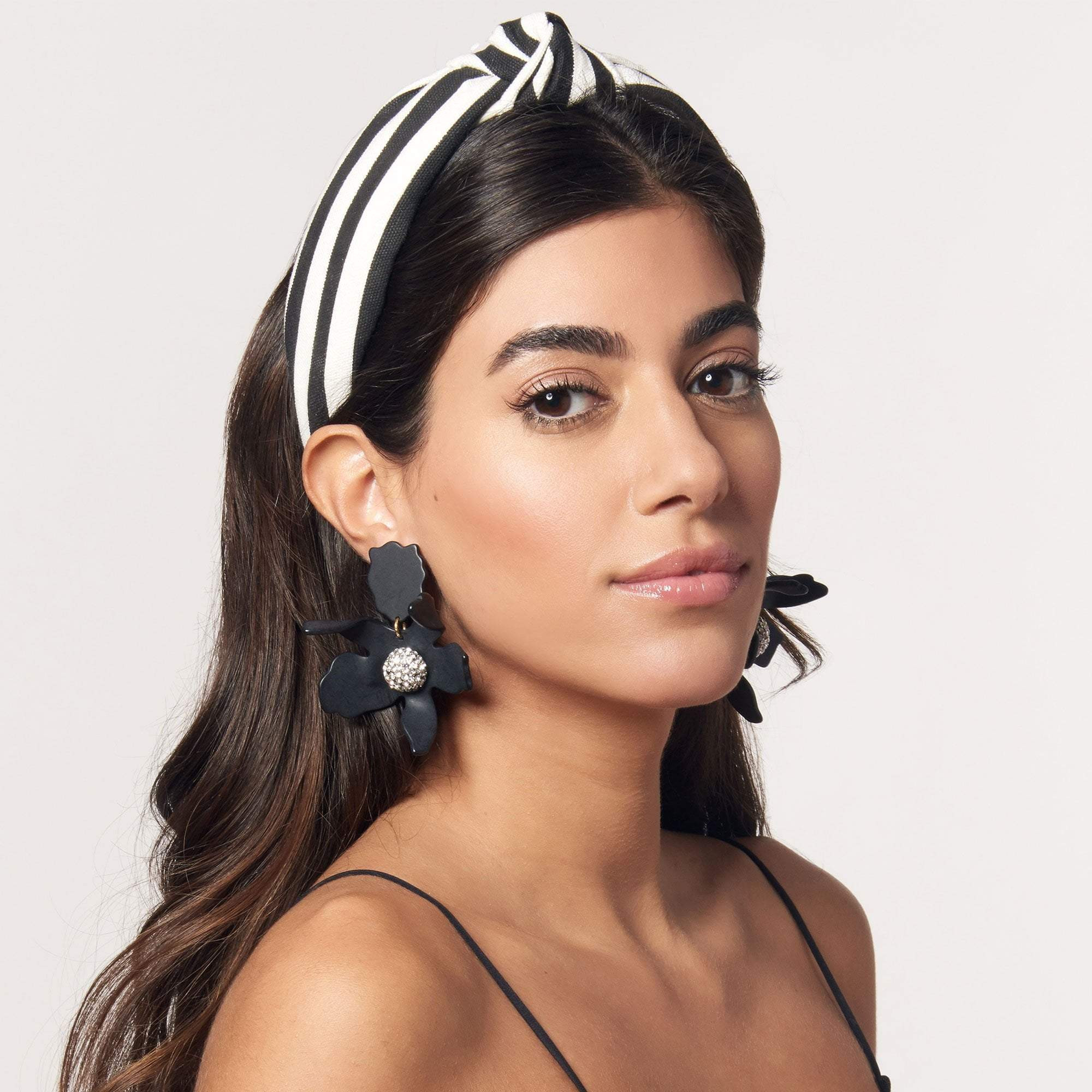 BLACK AND WHITE STRIPE WOVEN HEADBAND | LELE SADOUGHI