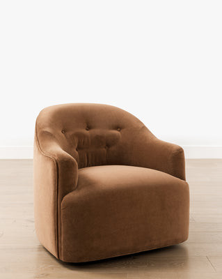 Toussaint Swivel Lounge Chair Balsam Velvet | McGee & Co. (US)