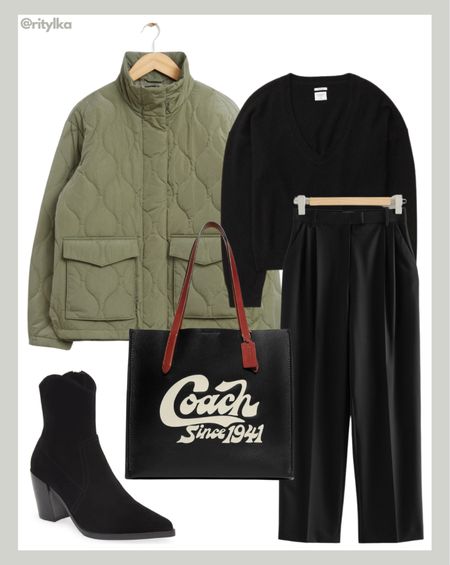 Spring fashion

Green jacket 
Green bomber 
Abercrombie black sweater 
Abercrombie black top
Black work pants 
Black dress pants 
Black boots 
Black tote bag

#abercrombiesweater #spring2023outfits #spring2023fashion #workwearing #workwearstyle

#LTKworkwear #LTKSeasonal #LTKunder100