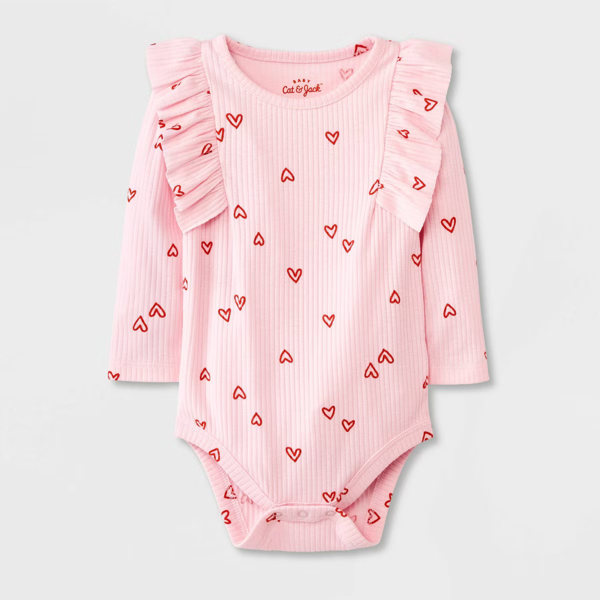 Baby Girls' Ribbed Ruffle Bodysuit - Cat & Jack™ | Target
