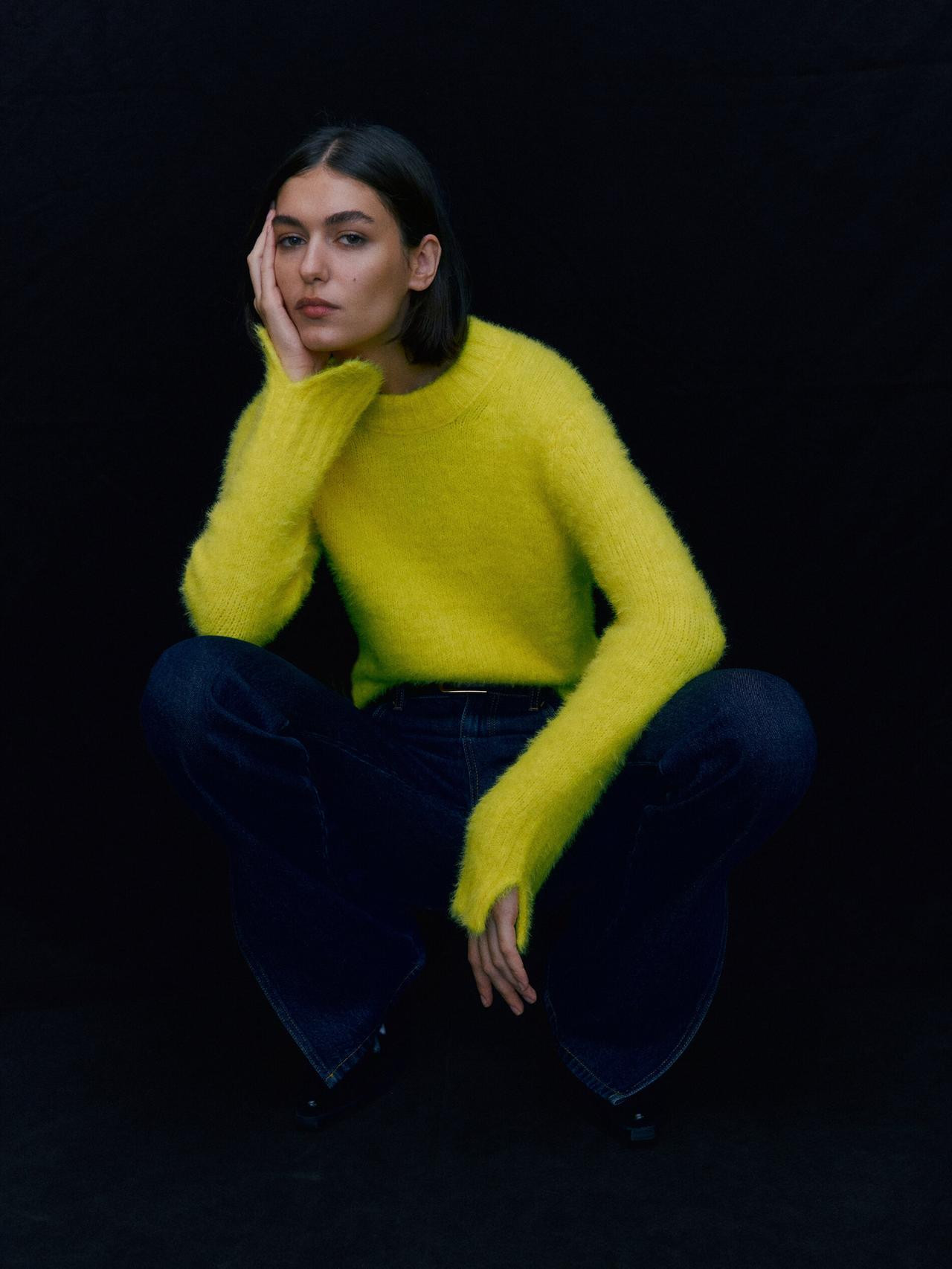 Crew neck knit sweater | Massimo Dutti US
