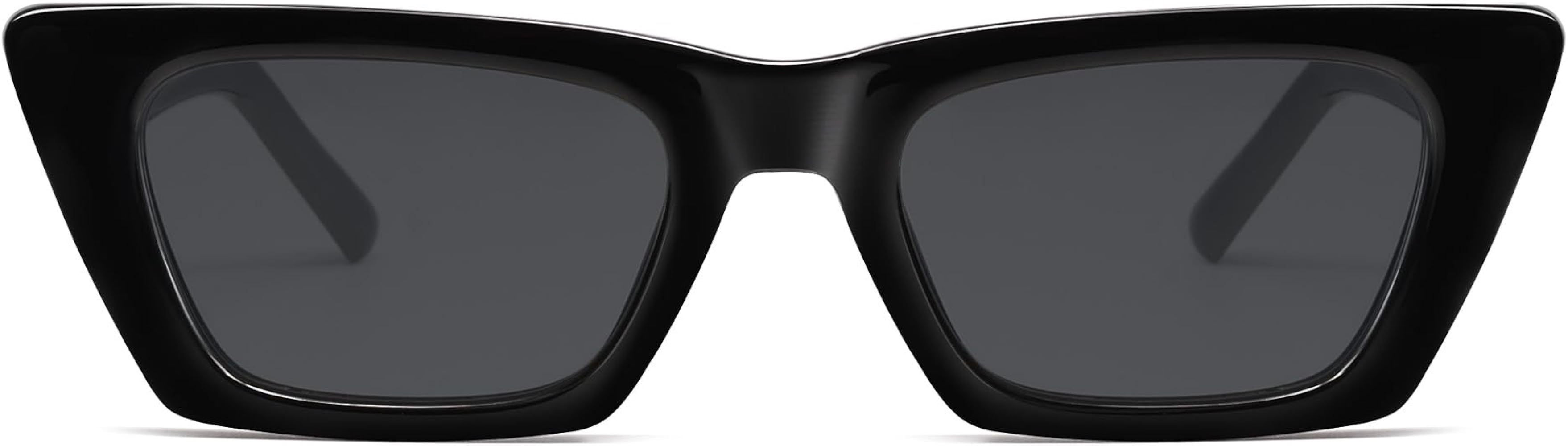 SOJOS Trendy Rectangle Polarized Sunglasses for Women Men Retro Narrow Cateye Sunnies SJ2354 | Amazon (US)