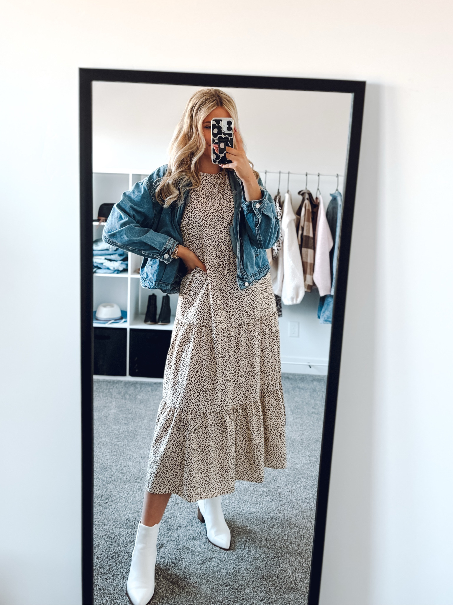 teacher outfit idea! dress comes in more colors/prints!

dress: wearing usual M
denim jacket: wearing L 
boots: size up half 

| teacher outfit | women’s dress | boots | jean jacket 

#LTKSeasonal #LTKWorkwear #LTKFindsUnder100