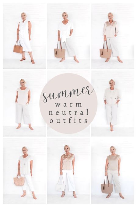 Summer Warm Neutral Outfits for women over 40, over 50, over 60 🤍 YT

#LTKSeasonal #LTKOver40 #LTKStyleTip