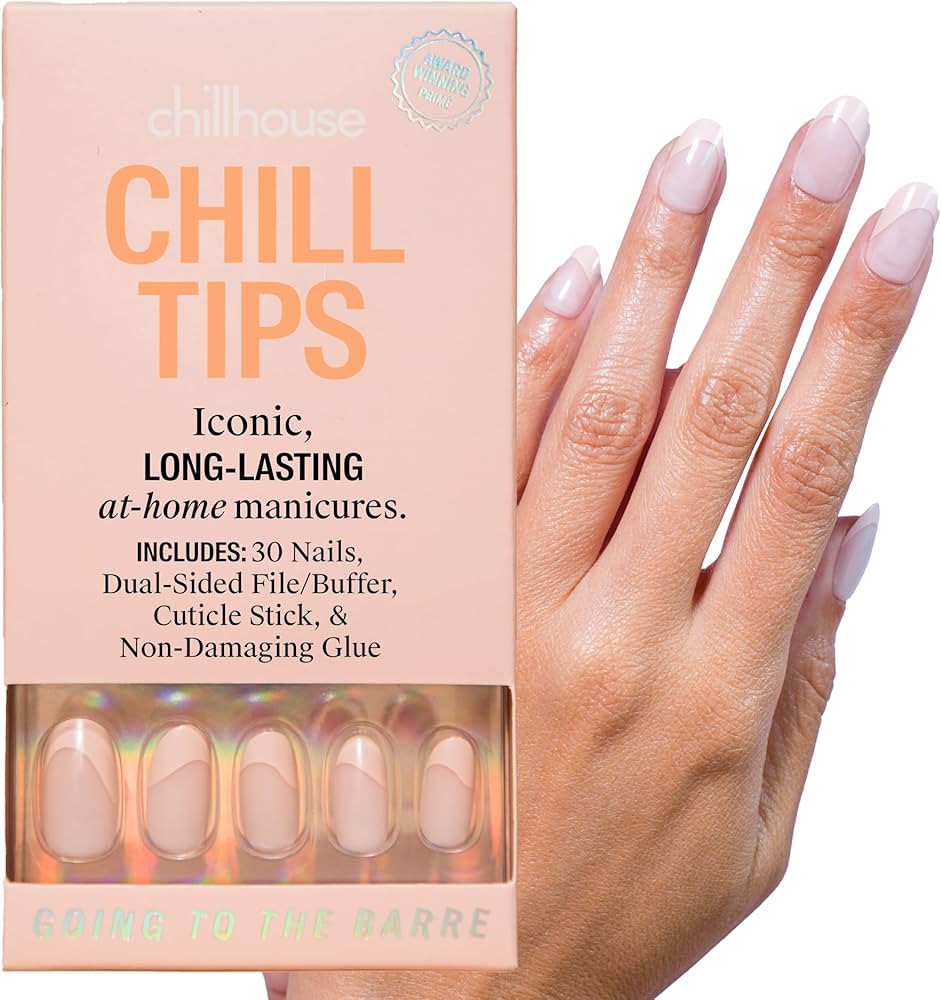 Chillhouse - Chill Tips, Press on Nails Kit - Going to the Barre (Oval) - 30 Nail Shapes & Sizes ... | Amazon (US)