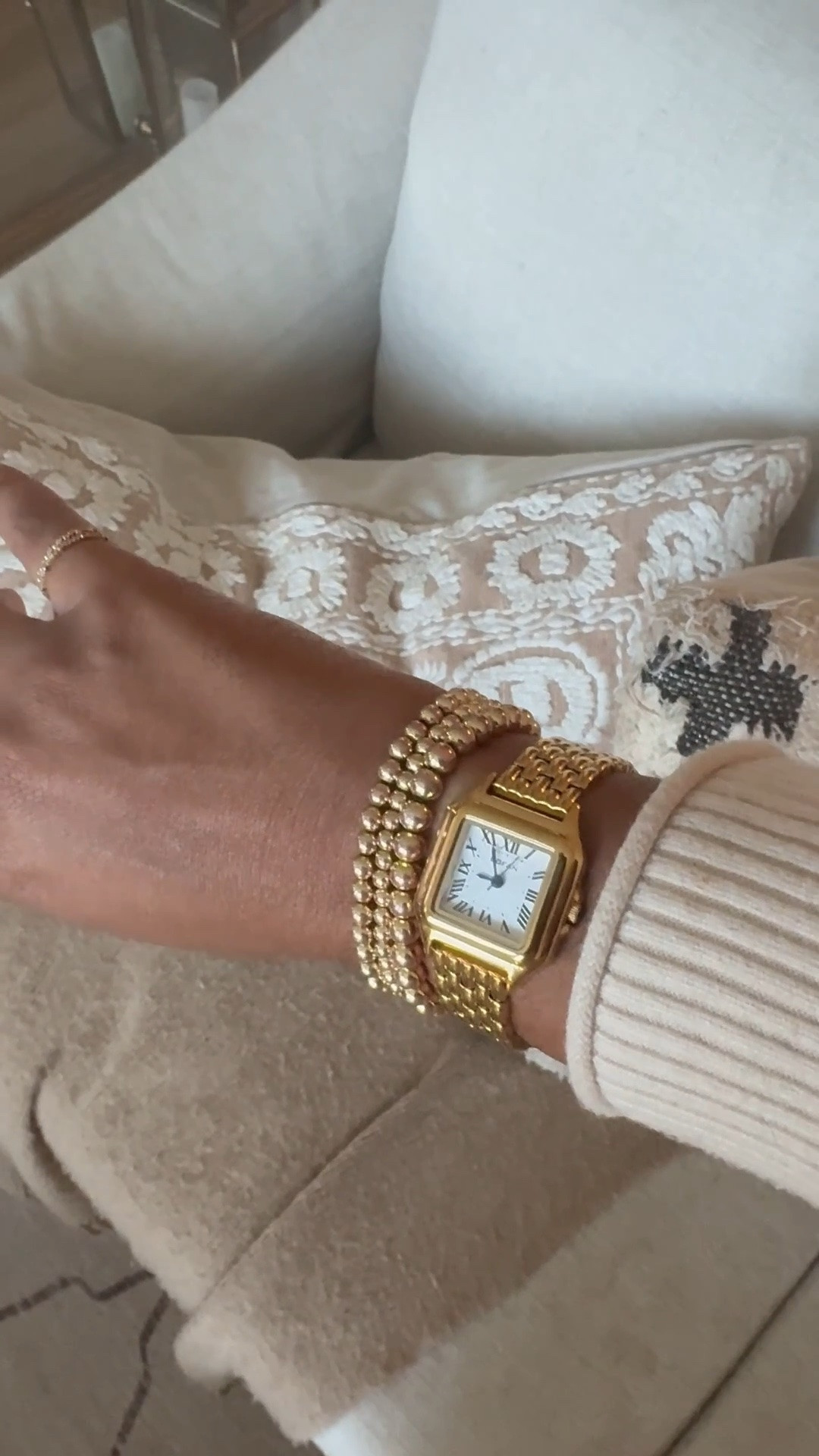 Beaded gold bracelet and watch stack. 

Scroll to shop.

#LTKBeauty #LTKOver40