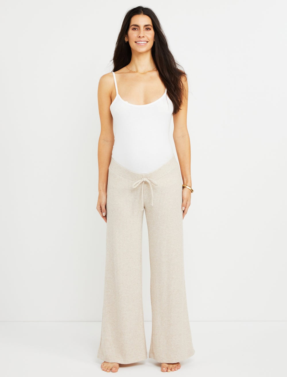 Under Belly Waffle Hacci Wide Leg Maternity Pants | Motherhood Maternity
