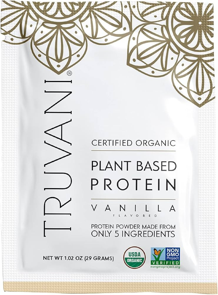 Truvani Vegan Pea Protein Powder | Vanilla | 20g Organic Plant Based Protein | 1 Serving | Keto |... | Amazon (US)