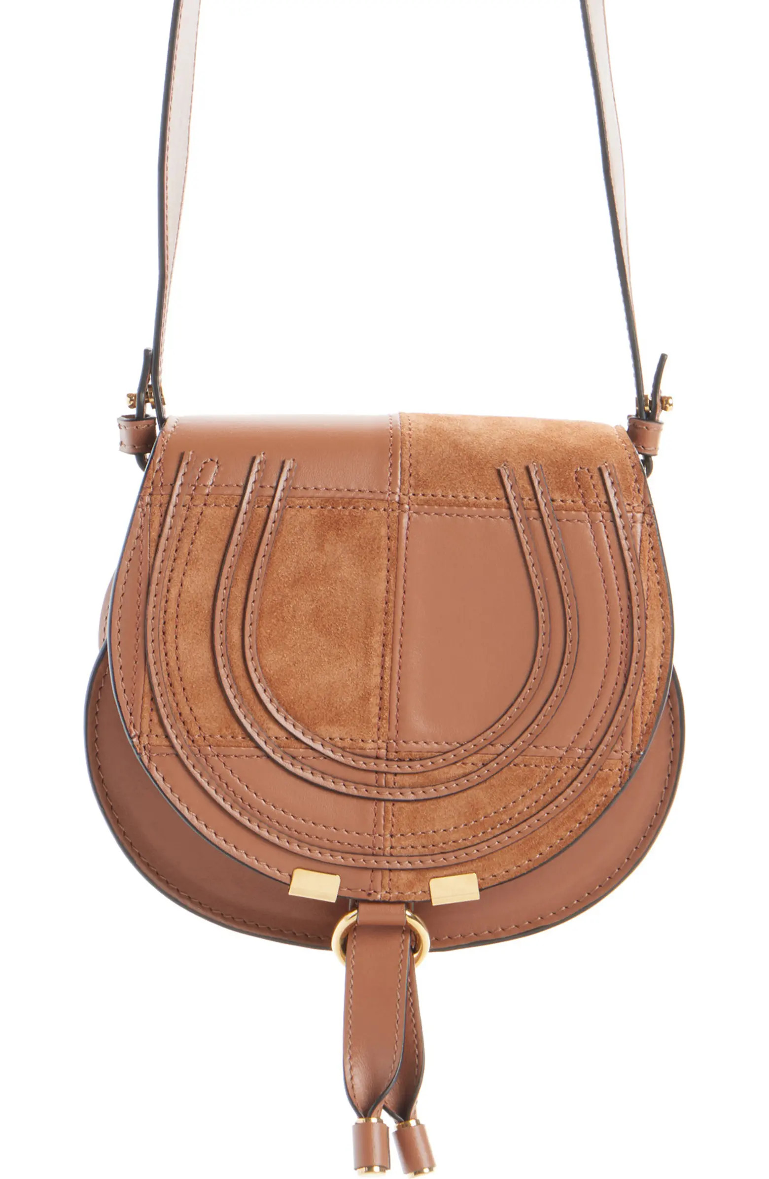 Chloé Marcie Leather & Suede Patchwork Crossbody Bag | Nordstrom | Nordstrom
