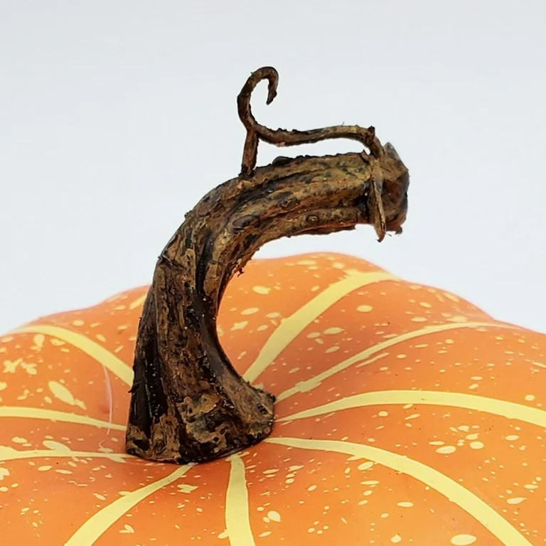 Harvest 6 in Small Natural Short Orange Foam Pumpkin Decoration, Way to Celebrate | Walmart (US)