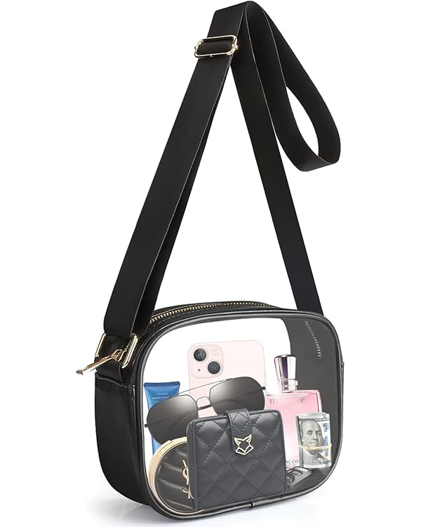 KETIEE Clear Crossbody Bag, Stadium Approved Clear Purse Bag for Concerts Sports Events Festivals | Amazon (US)