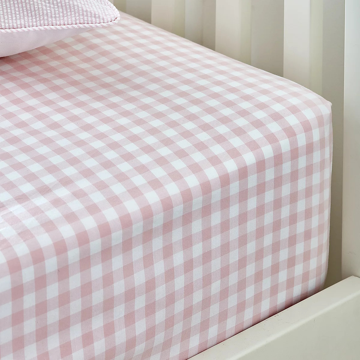 Organic-Cotton Gingham Fitted Sheet | The White Company (UK)