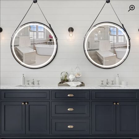 Perfect lighted round wall mirror for you 

#lightedmirror #wallmirror #roundmirror #home #homedecor #interiordesign 

#LTKhome