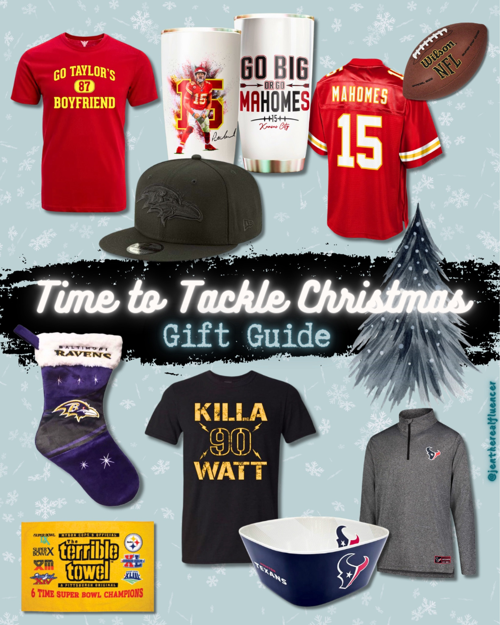 Time to Tackle Christmas with NFL Holiday Gift Guide! The football teams playing on Christmas 🏈🖤

Gift guide, holiday, Christmas, seasonal, presents, for her, for him, for friend, for families, NFL, football, football clothes, sports lovers, sports jerseys, glassware, stockings

#LTKHoliday #LTKSeasonal #LTKGiftGuide