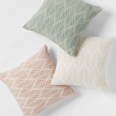 Woven Botanical Square Throw Pillow - Threshold™ | Target