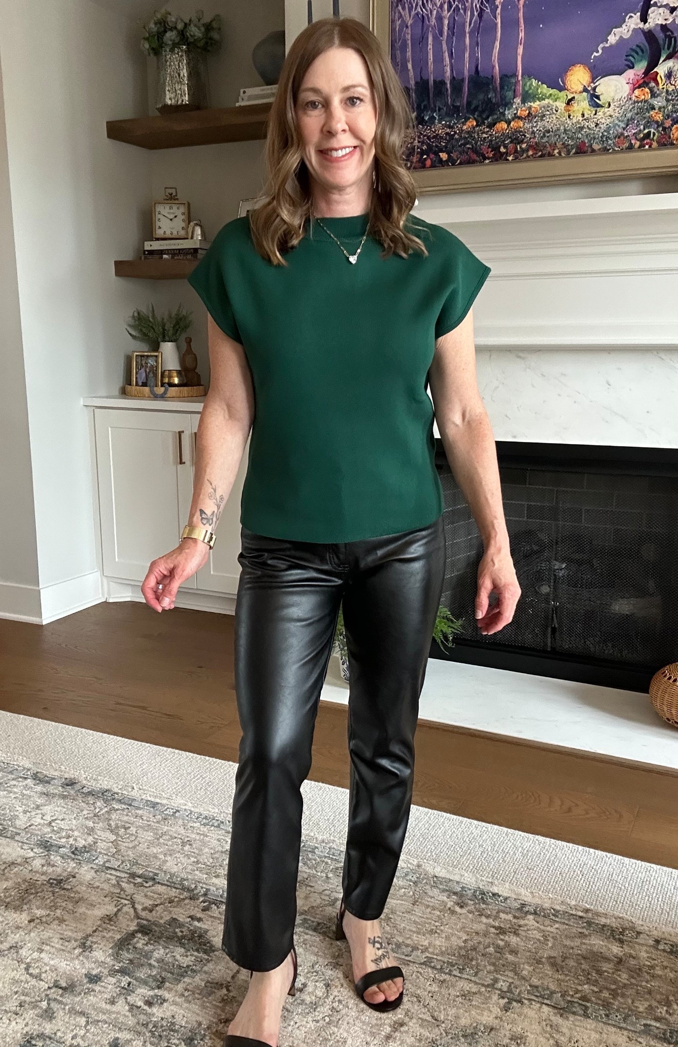 Mango Sweater 
#mango #fauxleatherpants

#LTKStyleTip #LTKPetite #LTKSaleAlert