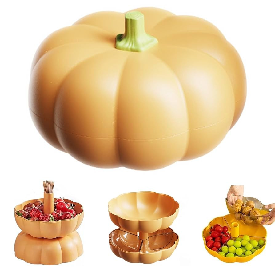 Halloween Pumpkin Snackle Box Container Halloween Decorations Organizer Versatile Snack Storage 2... | Amazon (US)