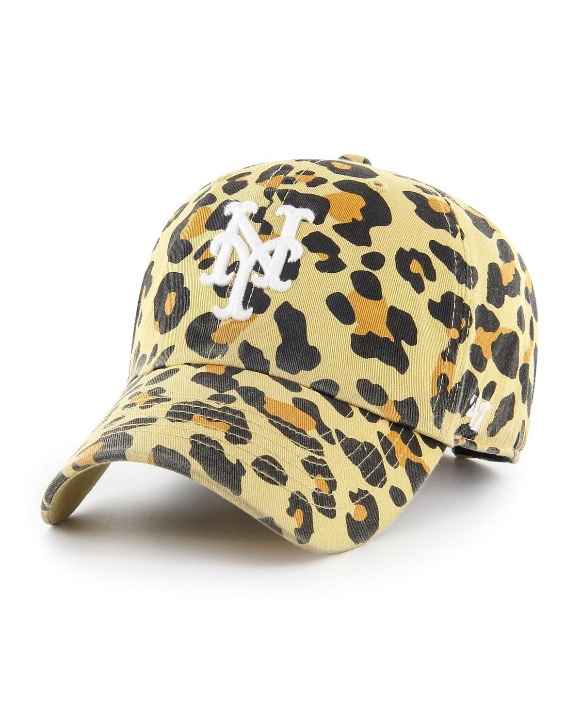 Women's '47 New York Mets Tan Bagheera Cheetah Clean Up Adjustable Hat | Macys (US)
