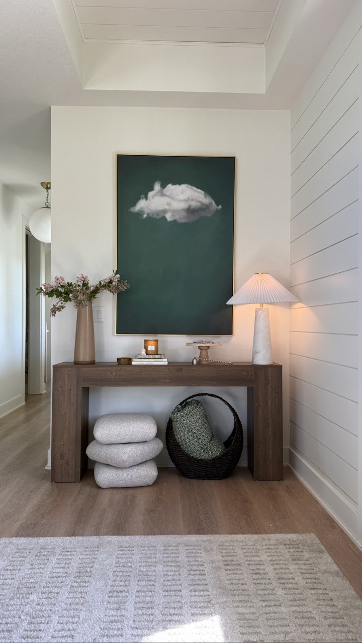 The entryway always need an ottoman.  I think a small seat is perfect for using to put shoes on and off.  This one is so fun in that it swivels and it looks good too. 

Comment SHOP for a link 
Use code: WHITNEY15 for 15% off

#entrywaydecor #consoletabledecor #entrywaydesign #moderntraditional

#LTKHome #LTKSaleAlert