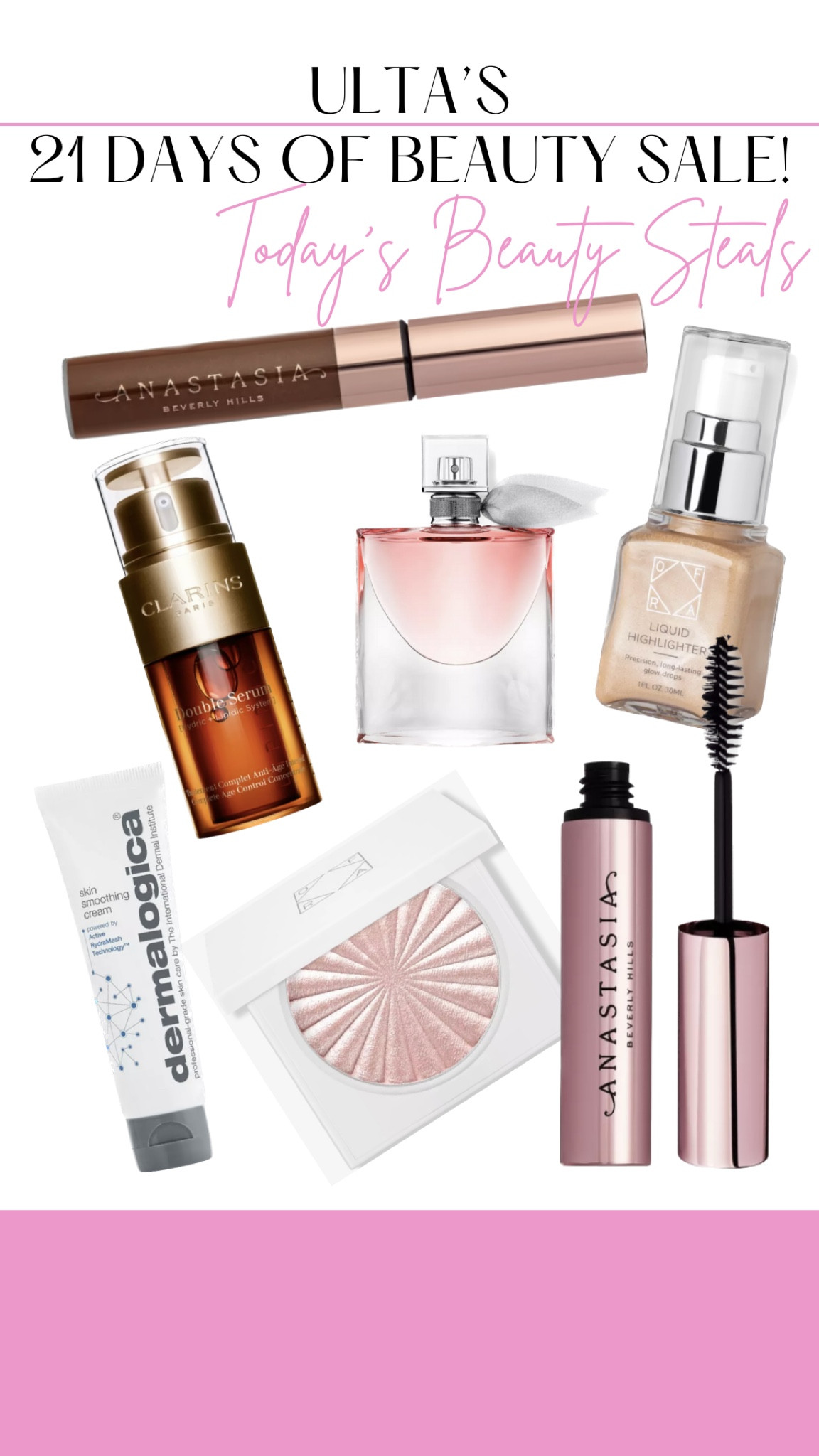 Unless 21 days of beauty sale!! 50% off! 

Serum, lash gel, compact powder, foundation, perfume, Lancôme, eyebrowtint

#LTKbeauty #LTKsalealert #LTKFind