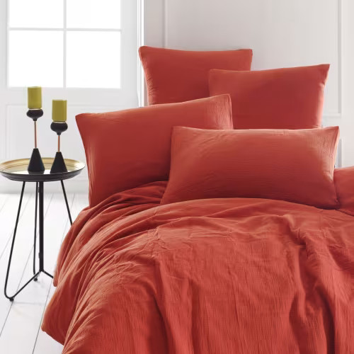 Housse de couette en gaze de coton  Terracota 260x240 cm | Maisons du Monde | Maisons du Monde FR