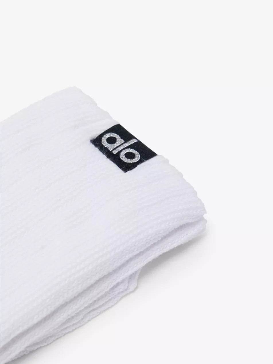 Logo-patch crew-length cotton-blend socks | Selfridges