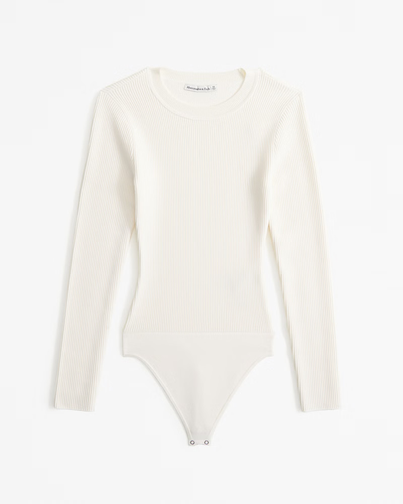 Long-Sleeve Ottoman Crew Bodysuit | Abercrombie & Fitch (US)