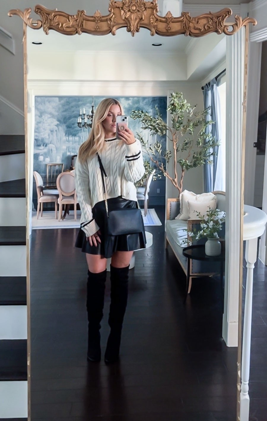 When you want cozy but make it chic ✨ love pairing a classic knit with a leather skirt and tall boots for an easy fall outfit. #LTKtrends #LTKfallstyle #LTKfashion

#LTKStyleTip #LTKTravel #LTKSeasonal