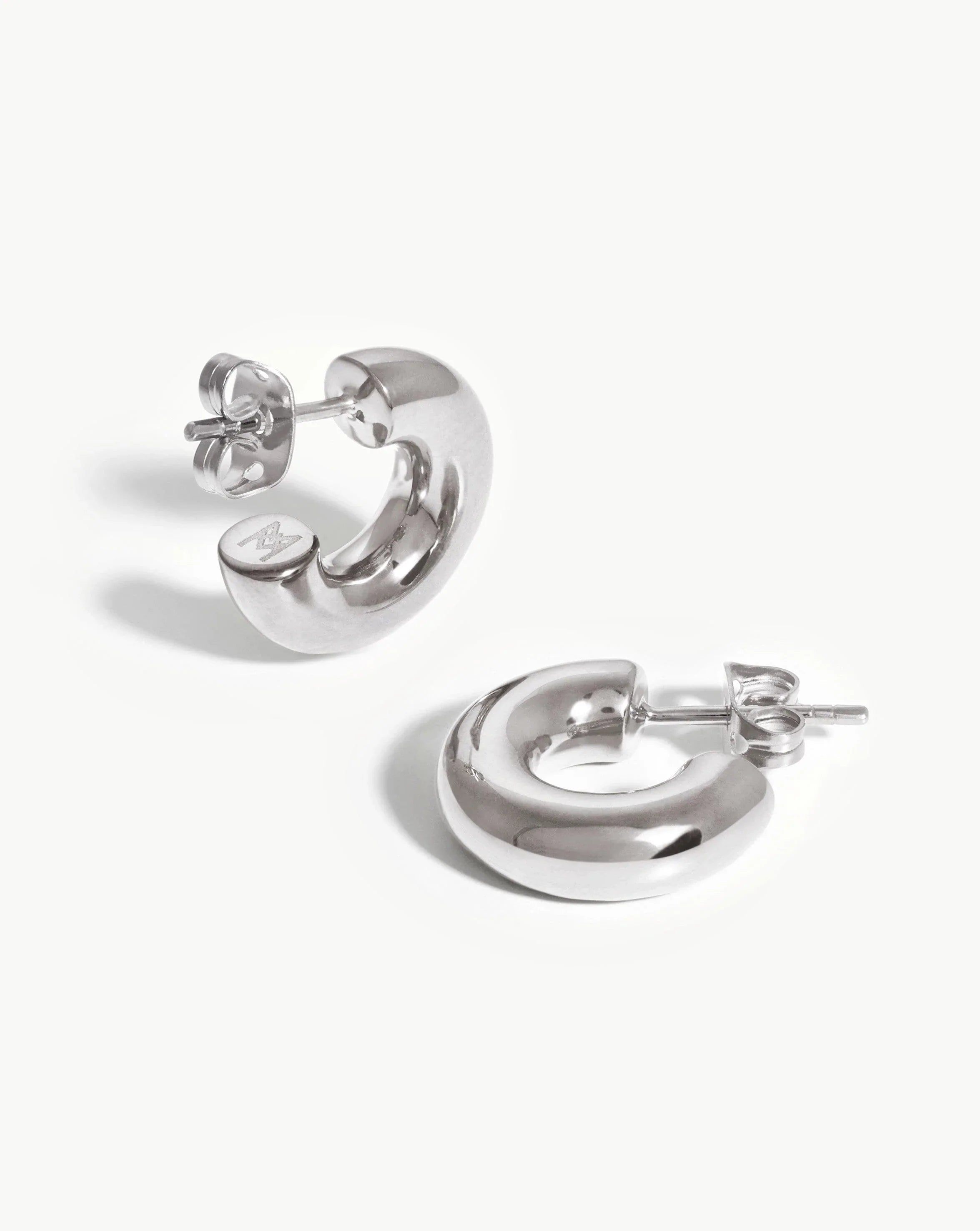 Medium Chubby Hoop Earrings | Silver Plated | Missoma