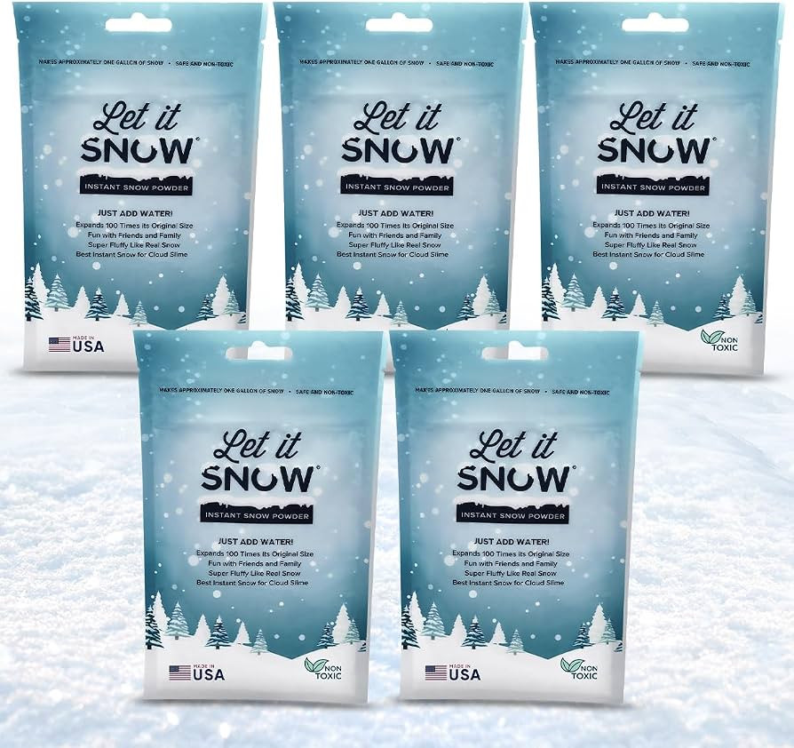 Let it Snow Instant Snow for Slime | Made in The USA Premium Fake Snow Powder for Kids | Great Ar... | Amazon (US)