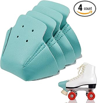 4 Pieces Toe Cap Guards Protectors Toe Caps Artificial Leather Roller Skate Cap Protectors for Qu... | Amazon (US)