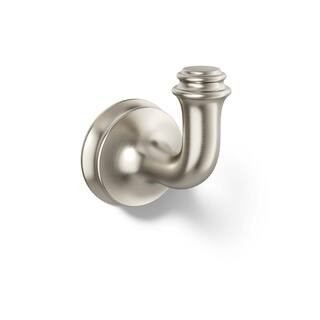 Bellera J-Hook Robe/Towel Hook in Vibrant Brushed Nickel | The Home Depot