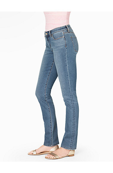 The Flawless Five-Pocket Straight Leg Jean - Barge Wash | Talbots